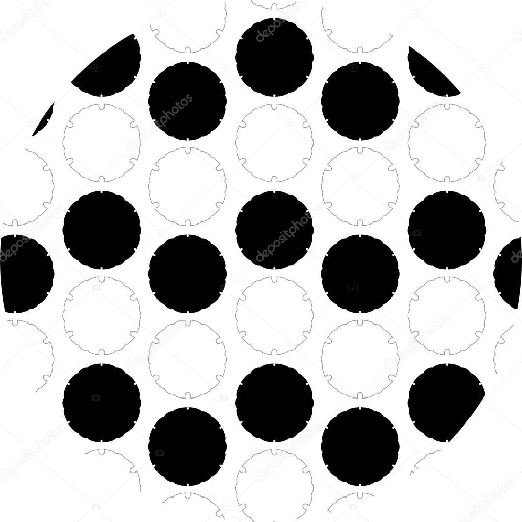 This is a illustration of Monochrome Japanese style snow ring pattern background material 