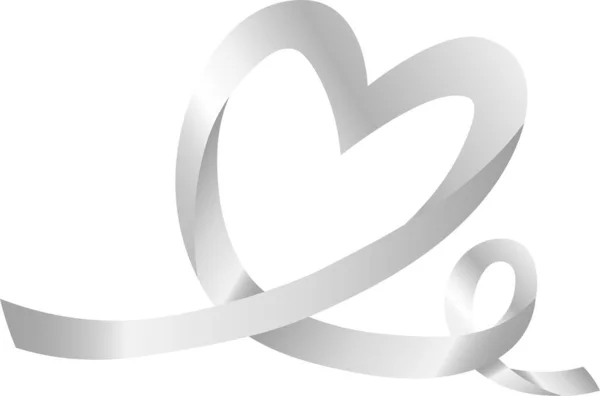 Ceci Est Une Illustration Cadre Ruban Forme Coeur — Image vectorielle