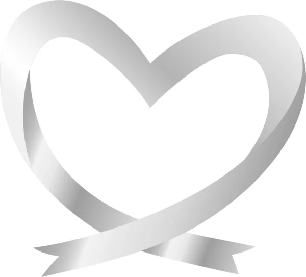 Ceci Est Une Illustration Cadre Ruban Forme Coeur — Image vectorielle