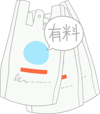 Bu tek kullanımlık plastik poşet çiziminin bir resmi. 