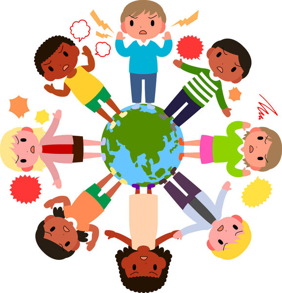Это иллюстрация милых детей по всему миру.