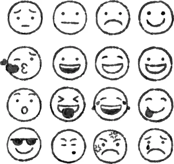 Bu, yüz simgesinin suluboya dokusunun bir çizimi