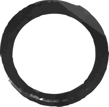 Bu, fırçayla çizilmiş Siyah Suluboya yüzüğünün bir çizimi. 