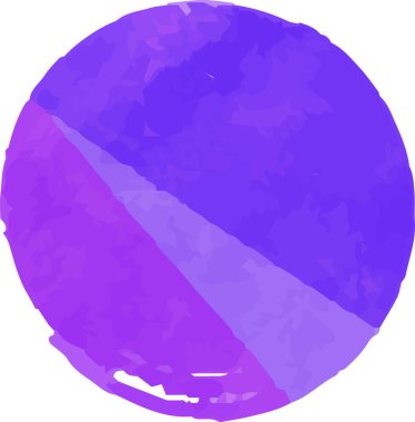 Bu, fırçayla çizilmiş Mor Suluboya Çemberinin bir çizimi. 