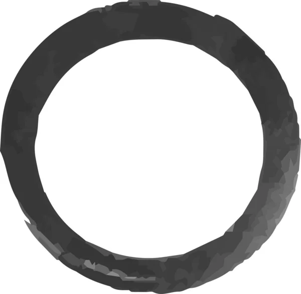 Dies Ist Eine Illustration Des Schwarzen Aquarell Rings Mit Einem — Stockvektor