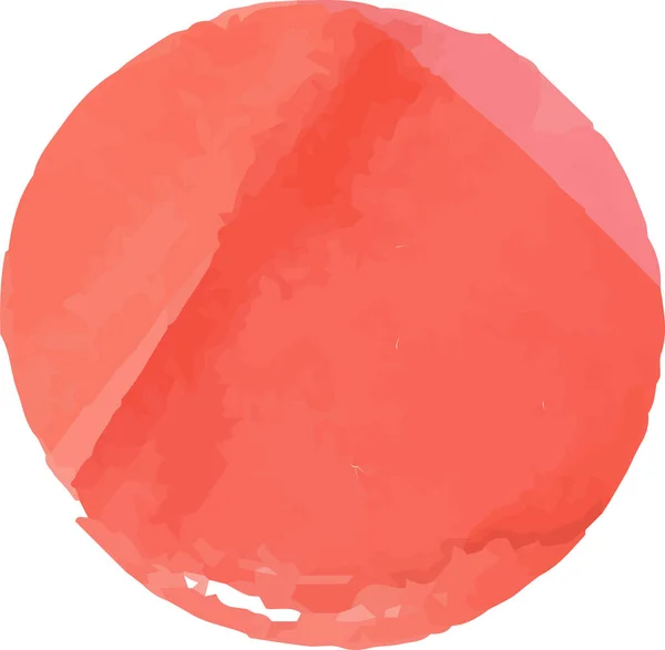 Ceci Est Une Illustration Cercle Aquarelle Chaude Dessinée Avec Pinceau — Image vectorielle