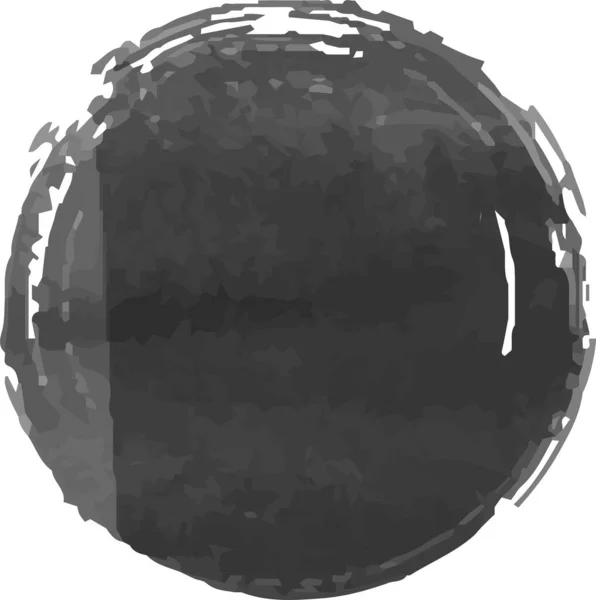 Toto Ilustrace Černého Akvarelového Kruhu Nakresleného Štětcem — Stockový vektor