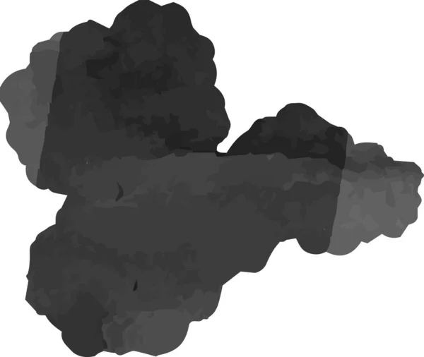 Ilustrace Černé Akvarely Japonské Mraky Navzájem Propojené — Stockový vektor