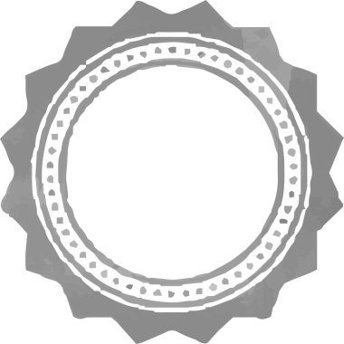 Bu tek renkli suluboya madalyasının bir çizimi. 