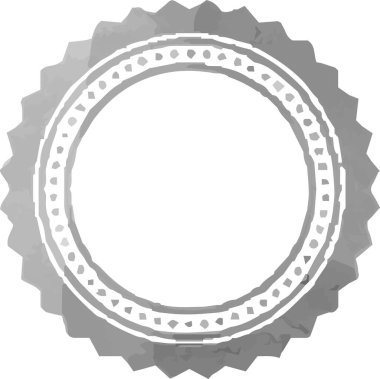 Bu tek renkli suluboya madalyasının bir çizimi. 