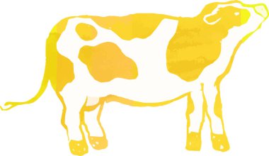 Bu, El 'in gerçekçi süt ineği çiziminin bir çizimi.