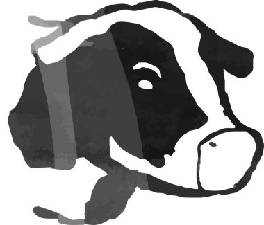 Bu, suluboya stili El 'in gerçekçi süt ürünleri cowillukasyonunun bir çizimi.