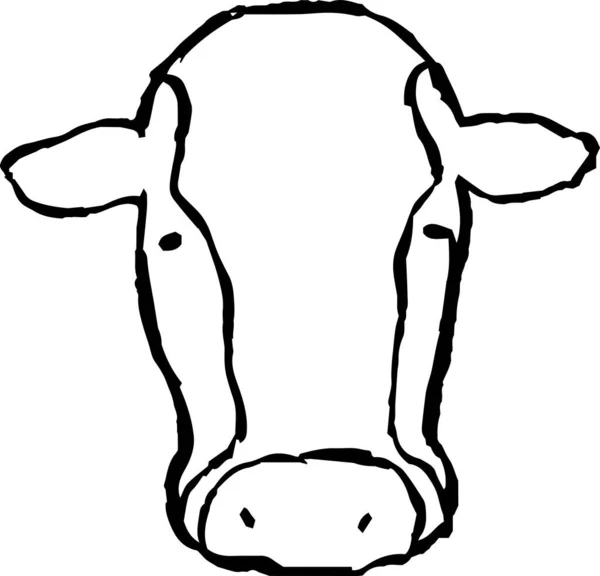 Esta Una Ilustración Ilustración Vaca Lechera Realista Dibujada Mano — Vector de stock