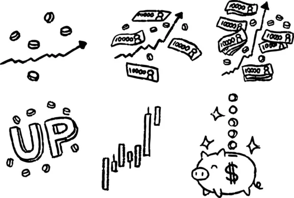 Toto Ilustrace Monochromatické Ilustrace Ukazující Cenovou Výkyv Akcií — Stockový vektor