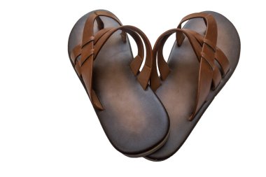 Erkek deri sandalet ve flop flip Ayakkabı.