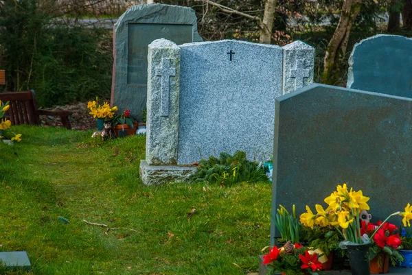Cemitério na área Lake District . — Fotografia de Stock