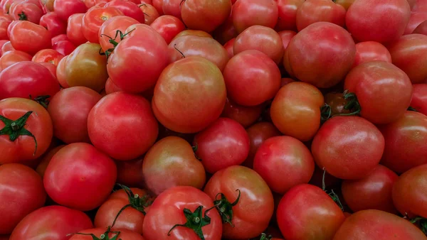 Sfondo pomodori rossi. Gruppo di pomodori — Foto Stock