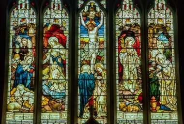 Vitray pencere Christ Chu İncil hikayeleri resimli