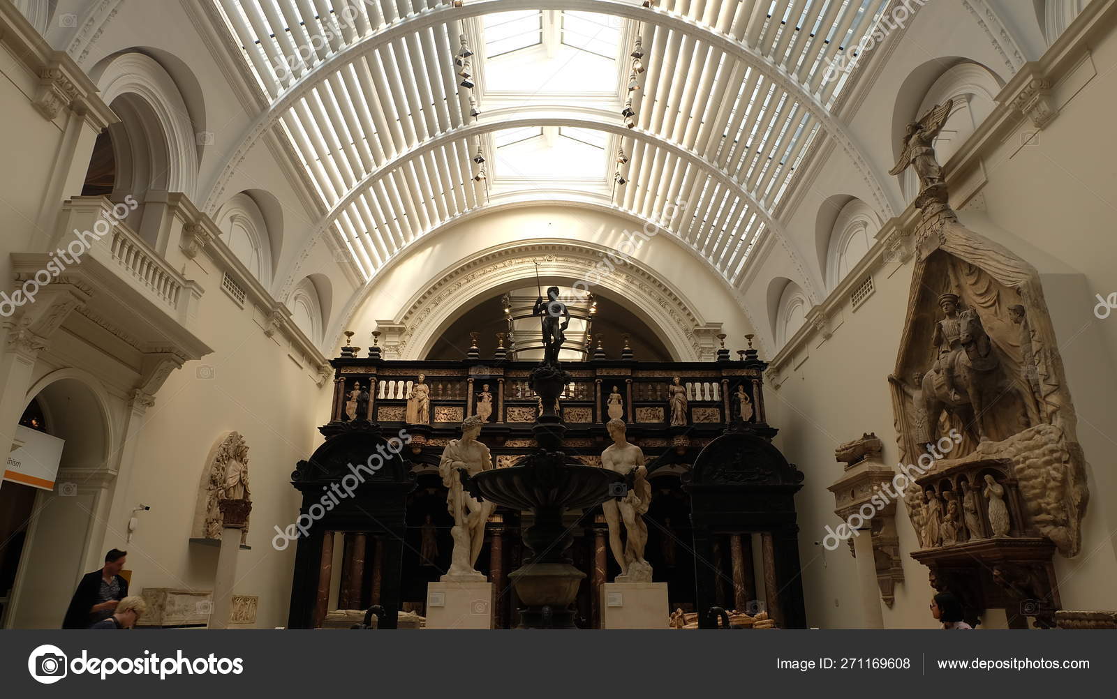 Inside Victoria and Albert Museum in London, England Editorial