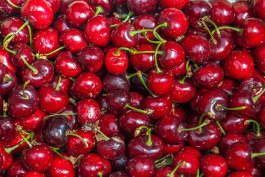 Tatlı kırmızı kiraz arka plan.