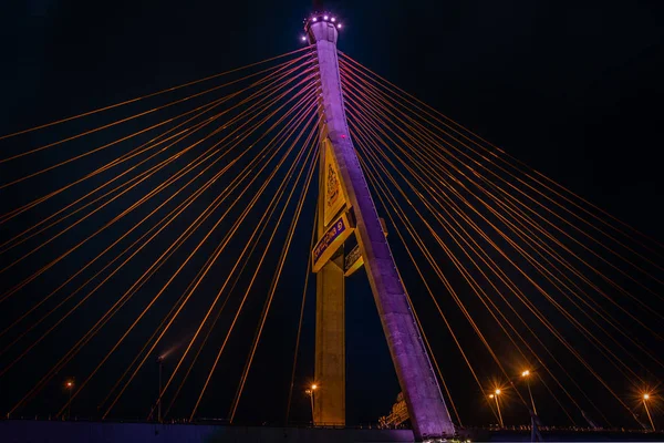 Parte del puente colgante, patrón de cable en la suspensión Bh — Foto de Stock