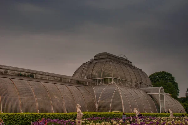 Seitenansicht des Palmenhauses in kew gardens — Stockfoto