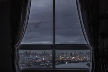 Bangkok güzel görünümü, t boyunca güzel gökdelenler