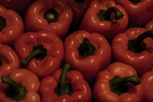 Rode paprika 's (Capsicum), paprika' s, Capcicum, groenten. — Stockfoto