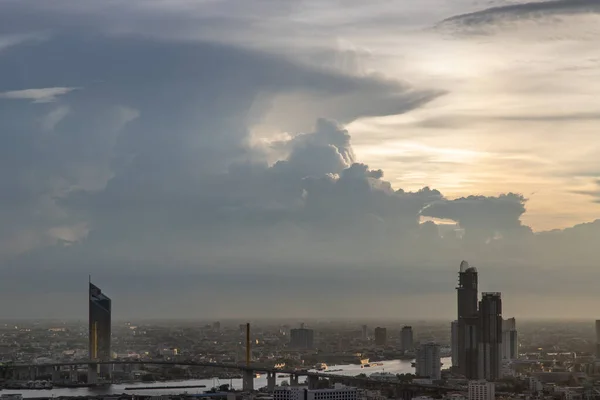 Μπανγκόκ Ταϊλάνδη Μαΐου 2020 Ουράνια Θέα Της Μπανγκόκ Ουρανοξύστες Στην — Φωτογραφία Αρχείου