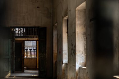Bangkok, Thailand - Feb 2, 2020 : Within The old customs house Or Old bang rak fire station. One of more than 120 years old architecture, another tourist attraction in Thailand That people like to take pictures. Old buildings.