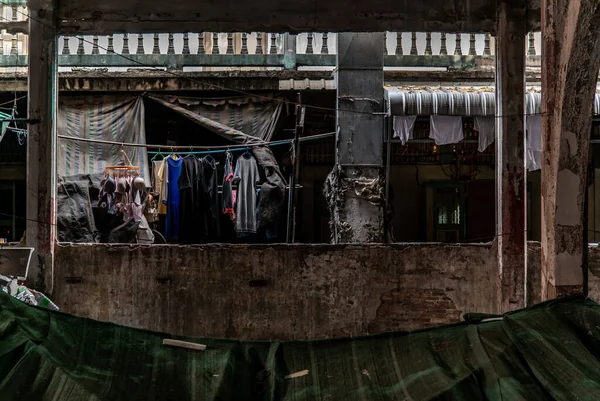 Bangkok, Thailand - Jan 19, 2020 : External of old house was left