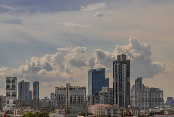 Bangkok Tailandia Jul 2020 Vista Ciudad Bangkok Antes Que Salga — Foto de Stock
