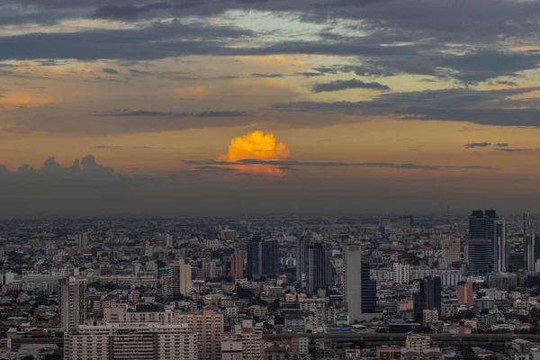 Bangkok Tayland Temmuz 2020 Gün Batımından Önce Bangkok Şehir Manzarası — Stok fotoğraf