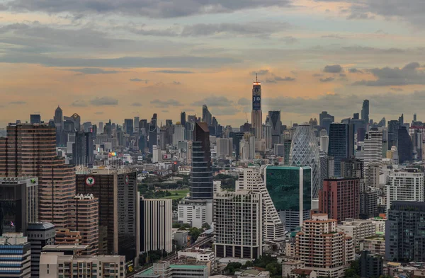 Bangkok Tailandia Jul 2020 Vista Ciudad Bangkok Antes Puesta Del — Foto de Stock