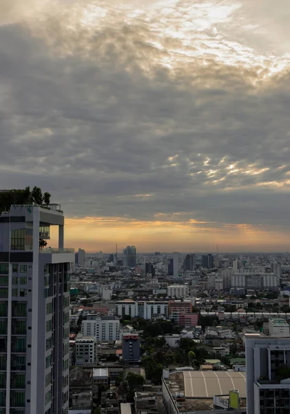 Paisaje Urbano Del Centro Bangkok Con Rascacielos Por Mañana Ciudad — Foto de Stock