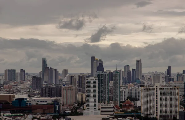 Bangkok Paisaje Urbano Del Centro Con Rascacielos Por Noche Dan — Foto de Stock