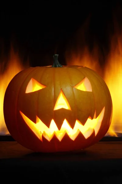 Крупный План Тыквы Темном Фоне Концепция Хэллоуина — стоковое фото