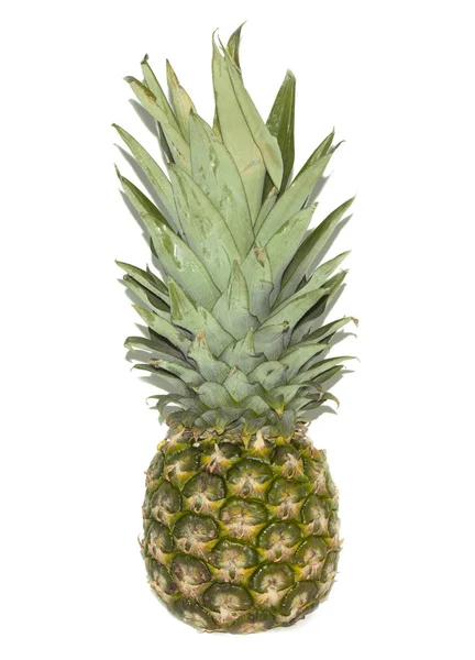 Nahaufnahme Von Ananas Isoliert Auf Weißem Hintergrund — Stockfoto