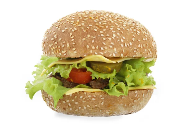 Appetitliche Cheeseburger Fast Food Isoliert Auf Weißem Hintergrund — Stockfoto