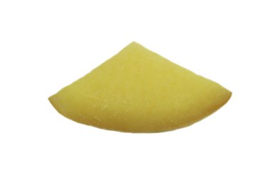 Beyaz izole zencefil dilim closeup 