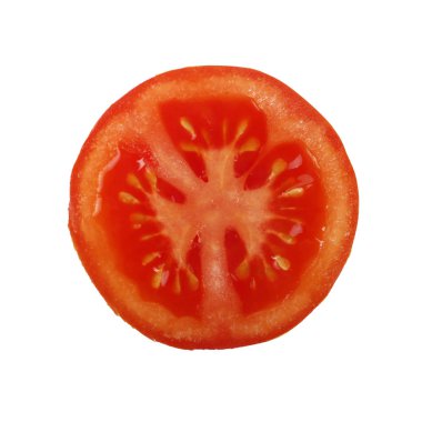 Beyaz arka planda taze olgun domates. 