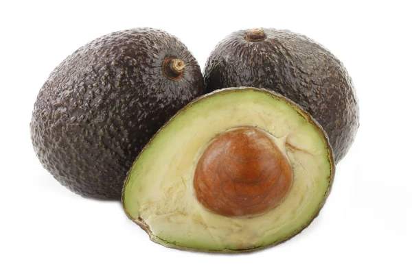 Verse Avocado Geïsoleerd Witte Achtergrond — Stockfoto