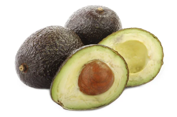 Verse Avocado Geïsoleerd Witte Achtergrond — Stockfoto