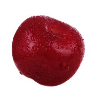 Beyaz arka planda izole kiraz Yakın çekim 