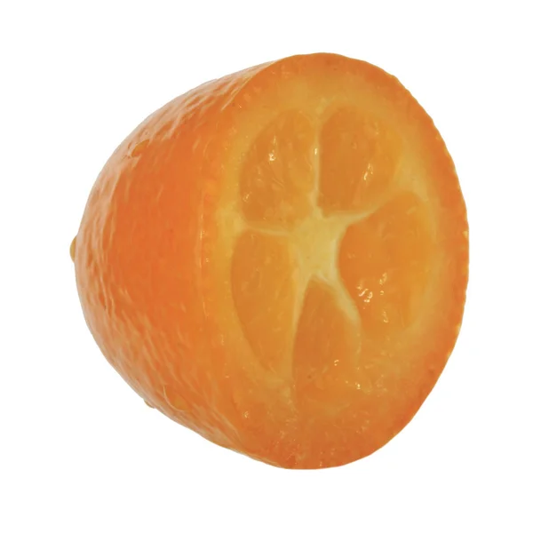 Fruits Kumquat Frais Exotiques Isolés Sur Fond Blanc — Photo