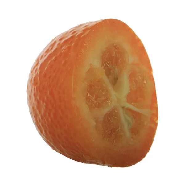 Fruta Kumquat Fresca Exótica Aislada Sobre Fondo Blanco — Foto de Stock