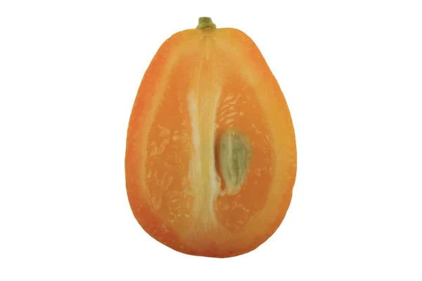 Εξωτικά Φρέσκα Κουμ Κουάτ Φρούτων Που Απομονώνονται Λευκό Φόντο — Φωτογραφία Αρχείου