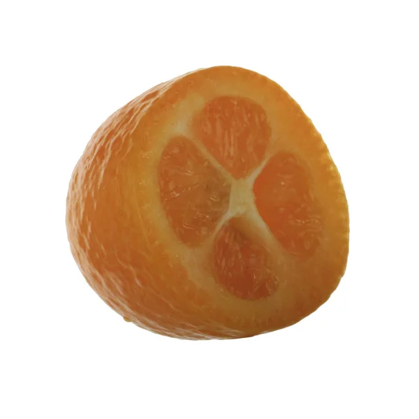 Ovocné Exotické Čerstvé Kumquat Izolovaných Bílém Pozadí — Stock fotografie