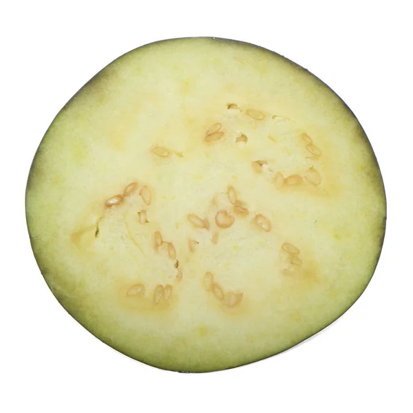 Äggplanta Slice Isolerad Vit Bakgrund — Stockfoto