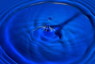 mavi su sıçrama, arka plan